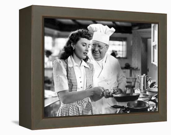 Christmas In Connecticut, Barbara Stanwyck, S.Z. Sakall, 1945-null-Framed Stretched Canvas