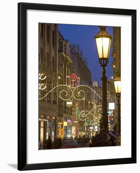 Christmas in Dam Square and Kalvestraat, Amsterdam, Netherlands, Europe-Marco Cristofori-Framed Photographic Print