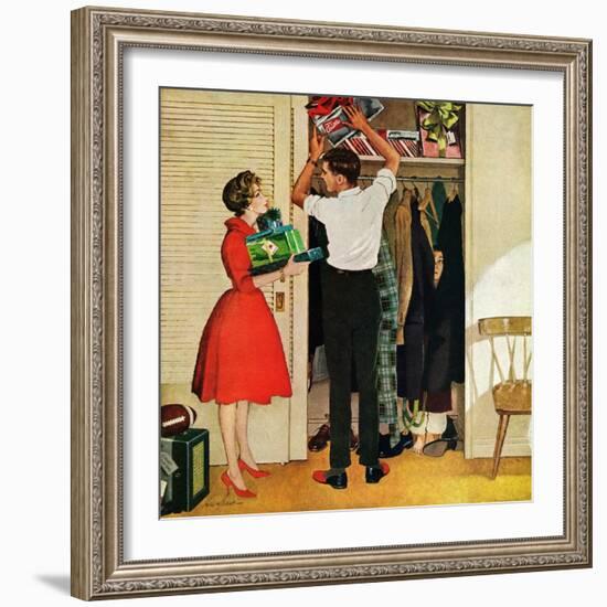 "Christmas in Hiding," December 10, 1960-George Hughes-Framed Giclee Print