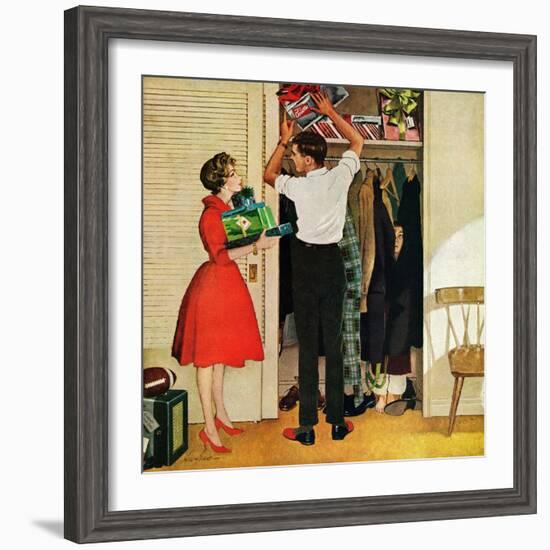 "Christmas in Hiding," December 10, 1960-George Hughes-Framed Giclee Print