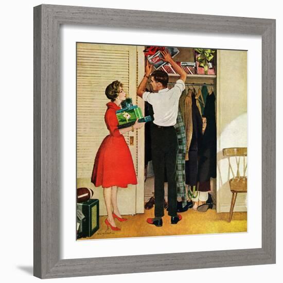 "Christmas in Hiding," December 10, 1960-George Hughes-Framed Giclee Print