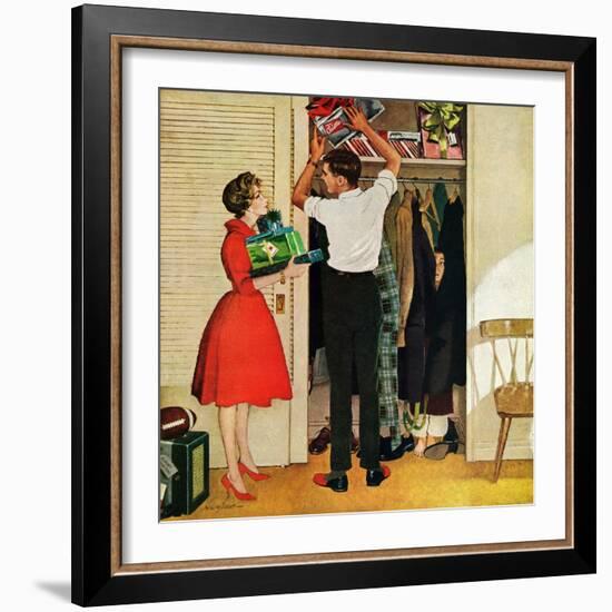 "Christmas in Hiding," December 10, 1960-George Hughes-Framed Giclee Print