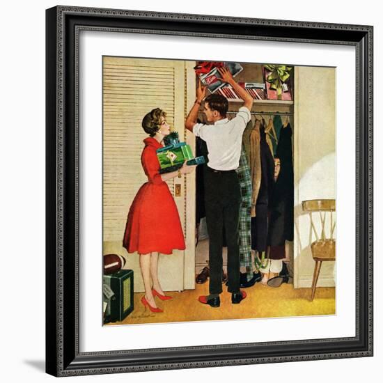 "Christmas in Hiding," December 10, 1960-George Hughes-Framed Giclee Print