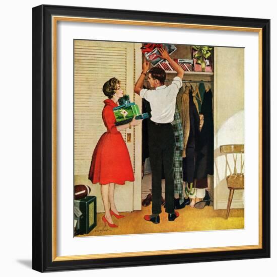 "Christmas in Hiding," December 10, 1960-George Hughes-Framed Giclee Print