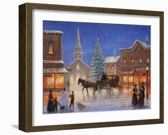 Christmas in Pleasantville-John Zaccheo-Framed Giclee Print