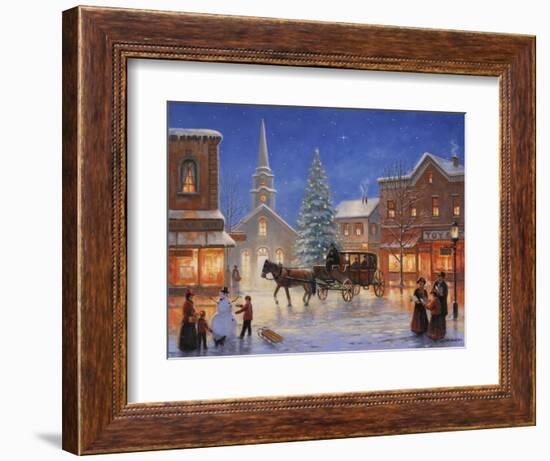Christmas in Pleasantville-John Zaccheo-Framed Giclee Print