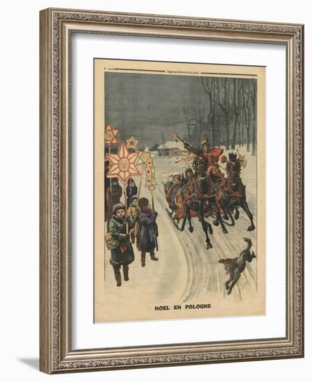 Christmas in Poland, Illustration from 'Le Petit Journal', Supplement Illustre, 24th December 1911-French School-Framed Giclee Print