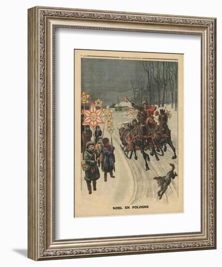 Christmas in Poland, Illustration from 'Le Petit Journal', Supplement Illustre, 24th December 1911-French School-Framed Giclee Print