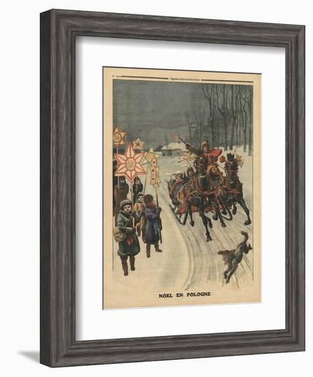 Christmas in Poland, Illustration from 'Le Petit Journal', Supplement Illustre, 24th December 1911-French School-Framed Giclee Print