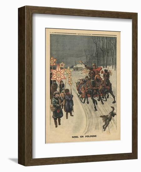 Christmas in Poland, Illustration from 'Le Petit Journal', Supplement Illustre, 24th December 1911-French School-Framed Giclee Print