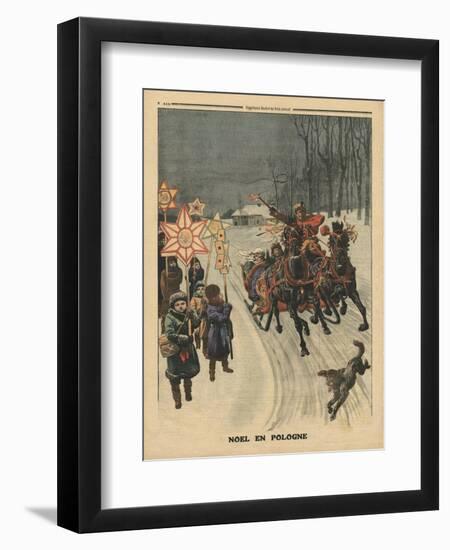 Christmas in Poland, Illustration from 'Le Petit Journal', Supplement Illustre, 24th December 1911-French School-Framed Giclee Print