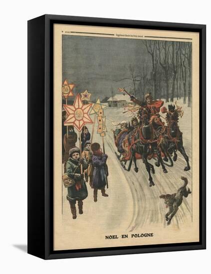 Christmas in Poland, Illustration from 'Le Petit Journal', Supplement Illustre, 24th December 1911-French School-Framed Premier Image Canvas