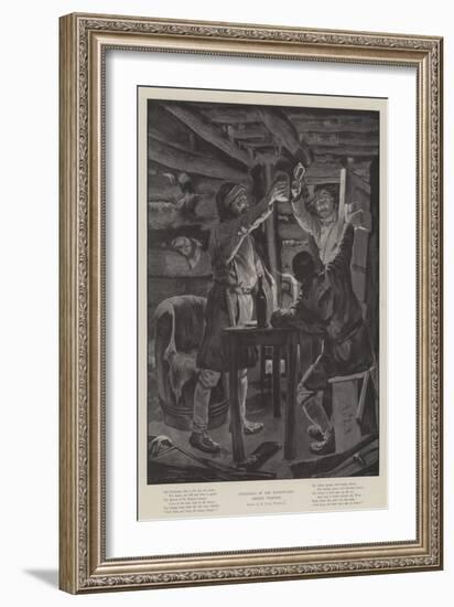 Christmas in the Backwoods, Absent Friends-Richard Caton Woodville II-Framed Giclee Print