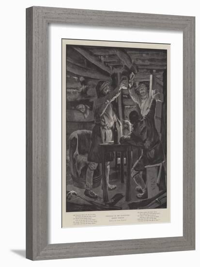 Christmas in the Backwoods, Absent Friends-Richard Caton Woodville II-Framed Giclee Print