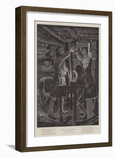 Christmas in the Backwoods, Absent Friends-Richard Caton Woodville II-Framed Giclee Print