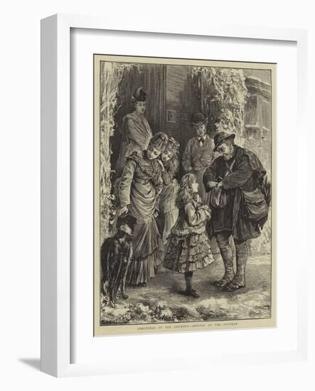 Christmas in the Country, Arrival of the Postman-Henry Woods-Framed Giclee Print