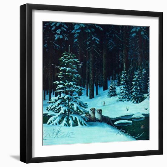 Christmas In the Forest-Stan Galli-Framed Premium Giclee Print