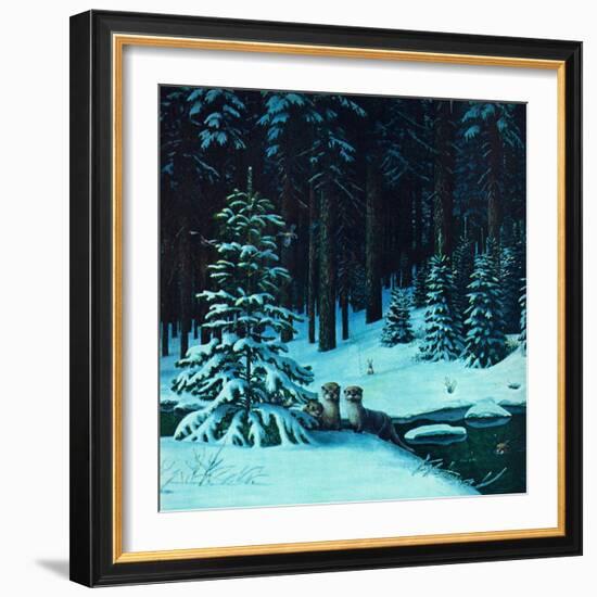 Christmas In the Forest-Stan Galli-Framed Premium Giclee Print