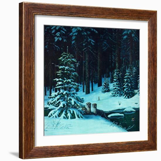 Christmas In the Forest-Stan Galli-Framed Giclee Print