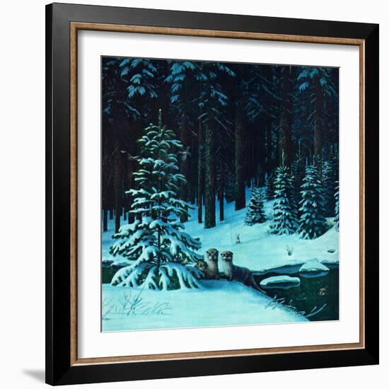 Christmas In the Forest-Stan Galli-Framed Giclee Print