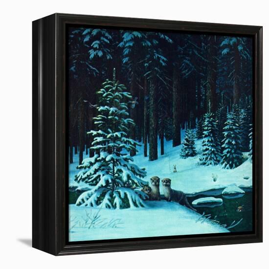 Christmas In the Forest-Stan Galli-Framed Premier Image Canvas