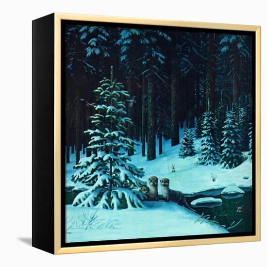 Christmas In the Forest-Stan Galli-Framed Premier Image Canvas