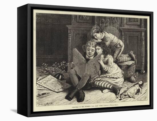 Christmas in the Nursery, Our Fairy Story-Walter Jenks Morgan-Framed Premier Image Canvas