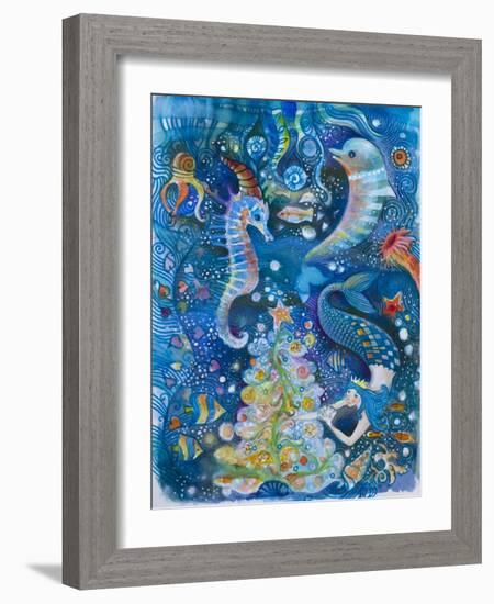 Christmas in the Ocean-Oxana Zaika-Framed Giclee Print