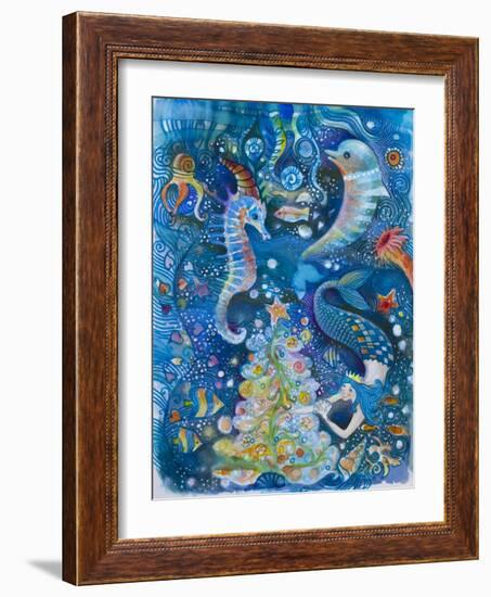 Christmas in the Ocean-Oxana Zaika-Framed Giclee Print