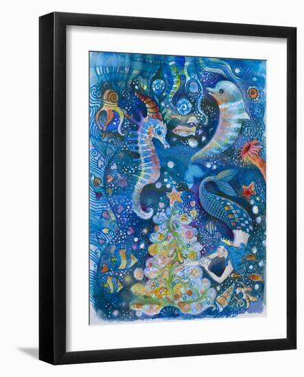 Christmas in the Ocean-Oxana Zaika-Framed Giclee Print