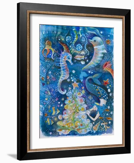Christmas in the Ocean-Oxana Zaika-Framed Giclee Print