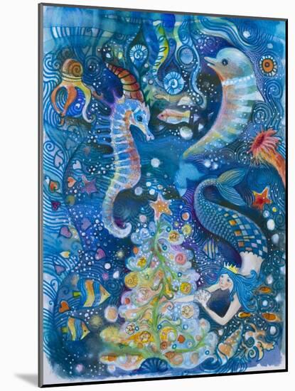Christmas in the Ocean-Oxana Zaika-Mounted Giclee Print