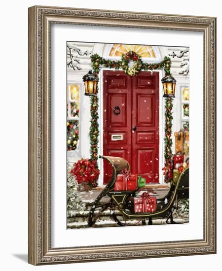 Christmas in the Village-Arnica Burnstone-Framed Giclee Print