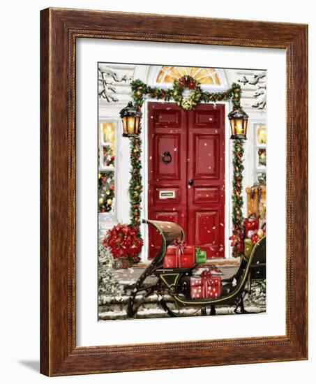 Christmas in the Village-Arnica Burnstone-Framed Giclee Print