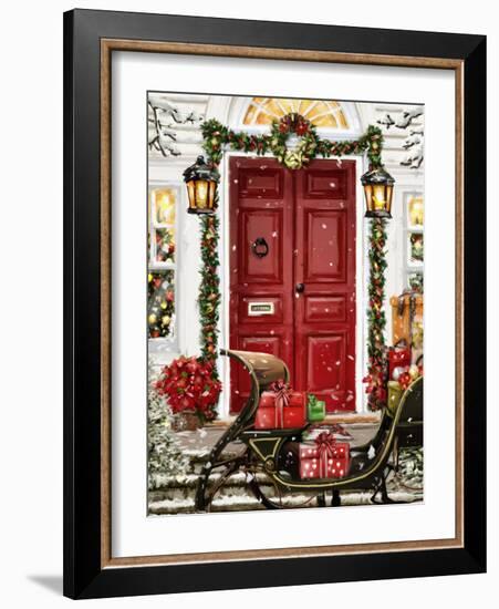 Christmas in the Village-Arnica Burnstone-Framed Giclee Print