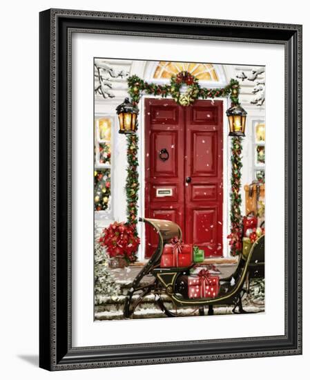 Christmas in the Village-Arnica Burnstone-Framed Giclee Print