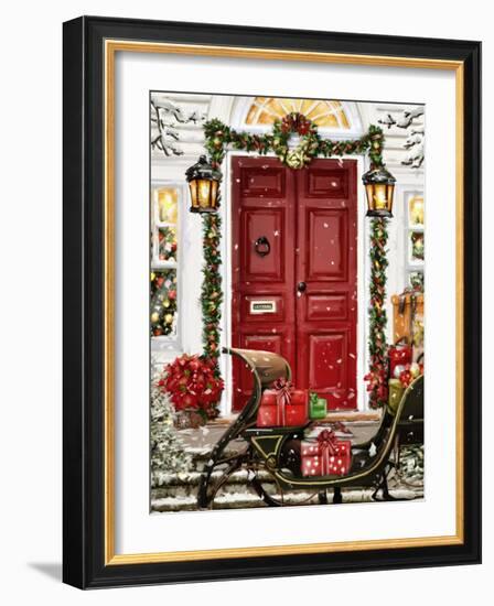 Christmas in the Village-Arnica Burnstone-Framed Giclee Print