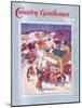 "Christmas in Town," Country Gentleman Cover, December 1, 1940-Henry Soulen-Mounted Giclee Print