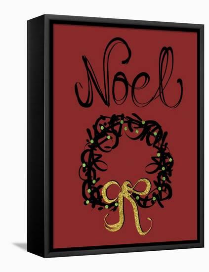 Christmas Ink Wreath-Cyndi Lou-Framed Premier Image Canvas