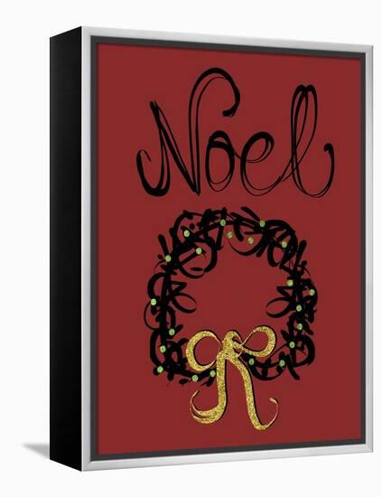 Christmas Ink Wreath-Cyndi Lou-Framed Premier Image Canvas