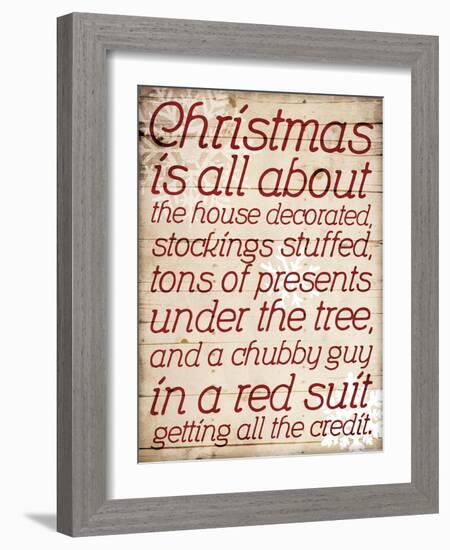 Christmas Is All About Type-Jace Grey-Framed Art Print