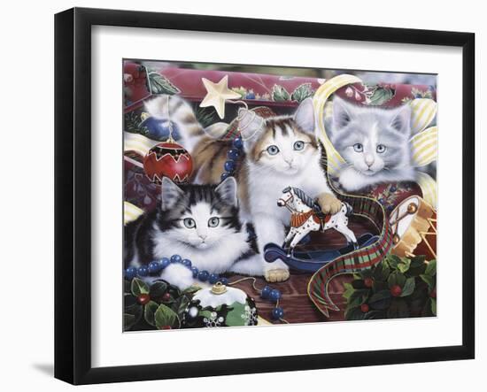 Christmas Kittens and All the Trim'Ns-Jenny Newland-Framed Giclee Print
