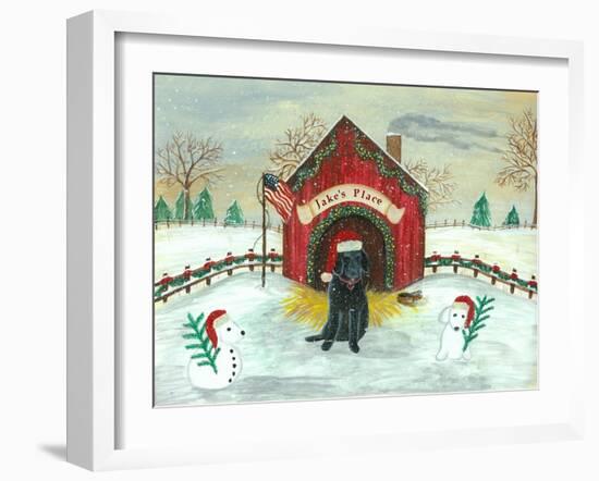 Christmas Labrador-Tina Nichols-Framed Giclee Print