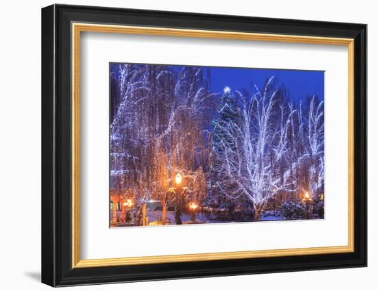 Christmas Lighting Festival, Leavenworth, Bavarian Village, Washington-Stuart Westmorland-Framed Photographic Print