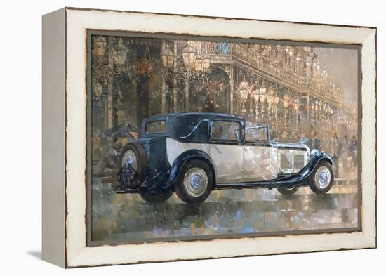 Christmas Lights and 8 Litre Bentley-Peter Miller-Framed Premier Image Canvas