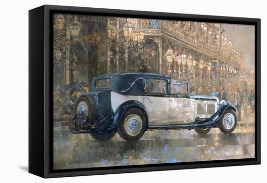 Christmas Lights and 8 Litre Bentley-Peter Miller-Framed Premier Image Canvas