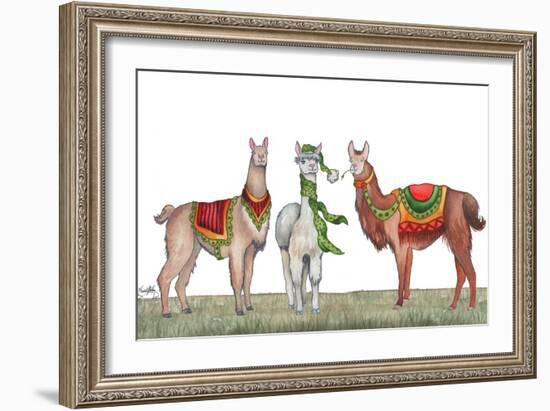 Christmas Llamas-Elizabeth Medley-Framed Art Print