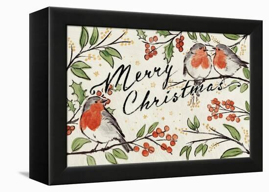Christmas Lovebirds I-Janelle Penner-Framed Stretched Canvas