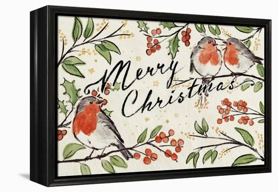 Christmas Lovebirds I-Janelle Penner-Framed Stretched Canvas