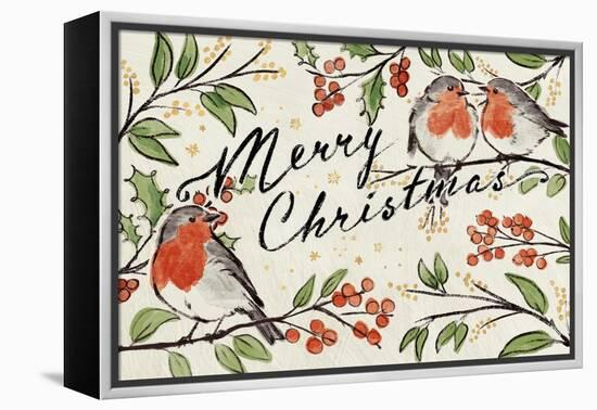 Christmas Lovebirds I-Janelle Penner-Framed Stretched Canvas